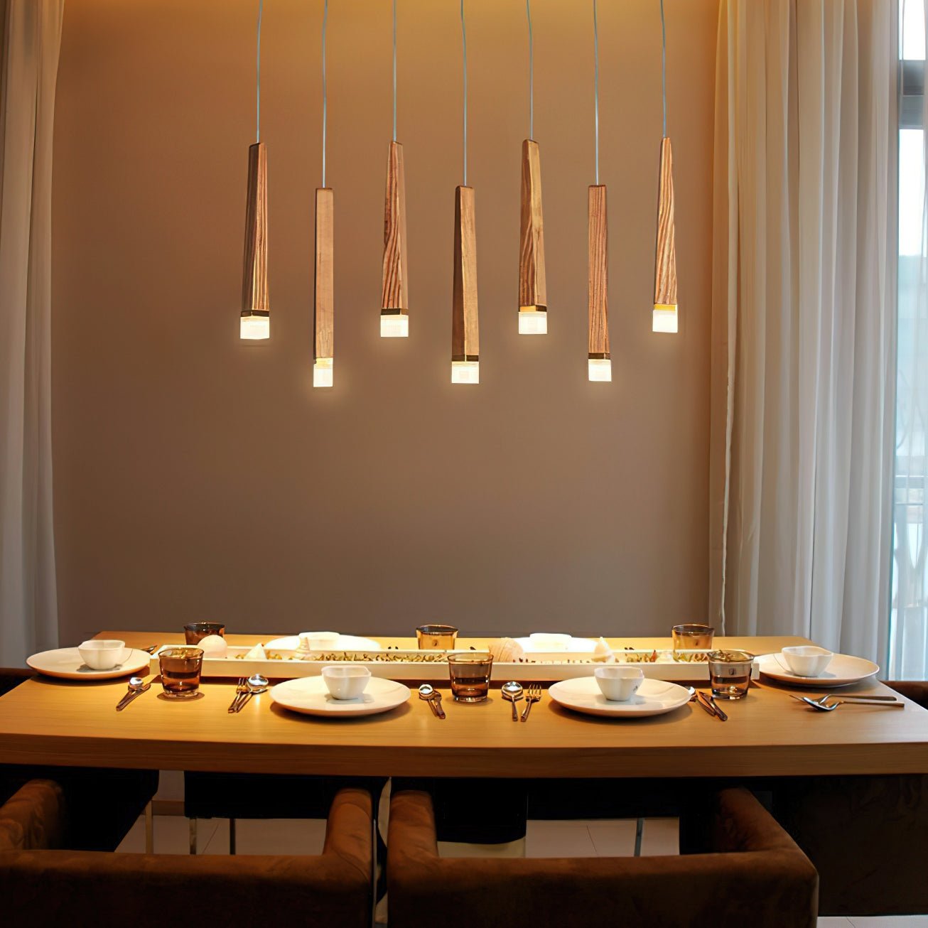 Rustic Firewood Stick Chandelier - Unique Design & Ambient Lighting
