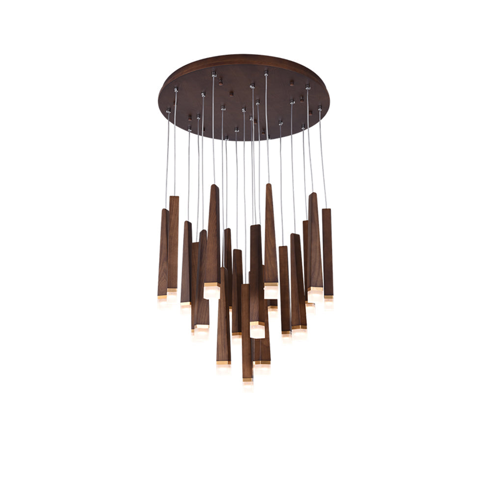 Rustic Firewood Stick Chandelier - Unique Design & Ambient Lighting