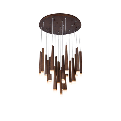 Rustic Firewood Stick Chandelier - Unique Design & Ambient Lighting