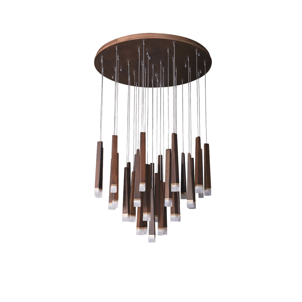 Rustic Firewood Stick Chandelier - Unique Design & Ambient Lighting