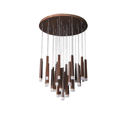 Rustic Firewood Stick Chandelier - Unique Design & Ambient Lighting