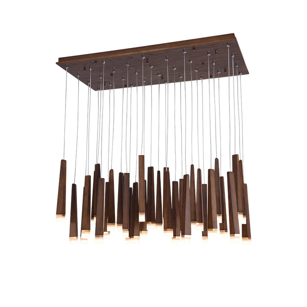 Rustic Firewood Stick Chandelier - Unique Design & Ambient Lighting