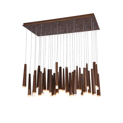 Rustic Firewood Stick Chandelier - Unique Design & Ambient Lighting