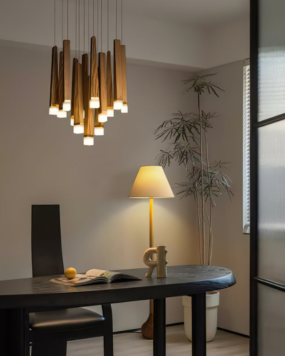 Rustic Firewood Stick Chandelier - Unique Design & Ambient Lighting