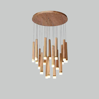 Rustic Firewood Stick Chandelier - Unique Design & Ambient Lighting