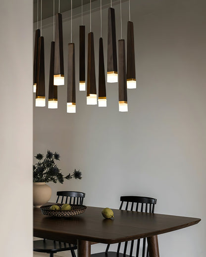 Rustic Firewood Stick Chandelier - Unique Design & Ambient Lighting