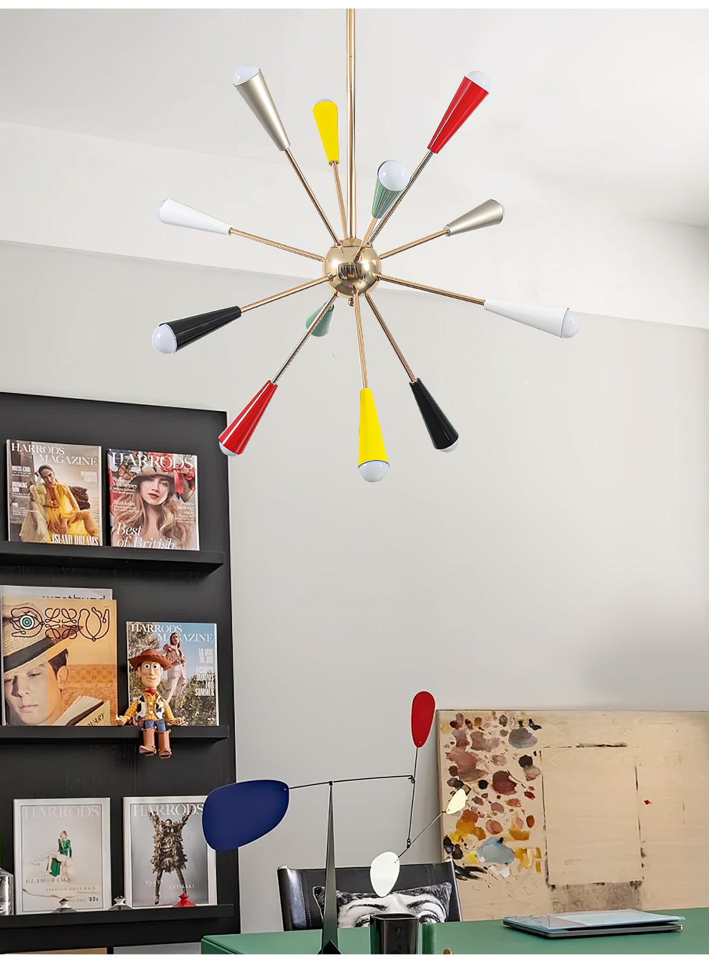 Modern Firework Pop Chandelier - Adjustable Lighting & Unique Design