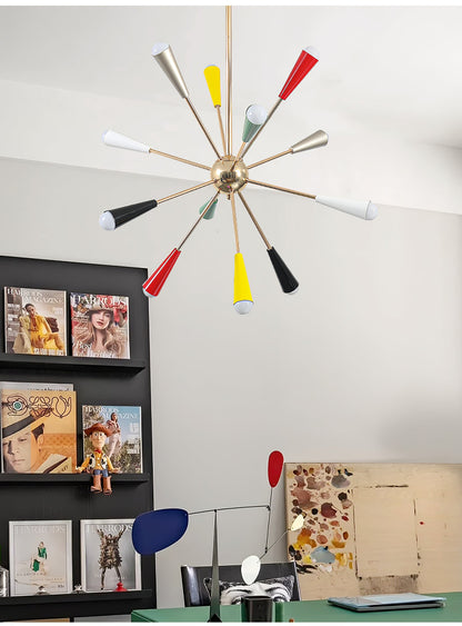 Modern Firework Pop Chandelier - Adjustable Lighting & Unique Design
