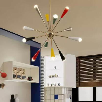 Modern Firework Pop Chandelier - Adjustable Lighting & Unique Design