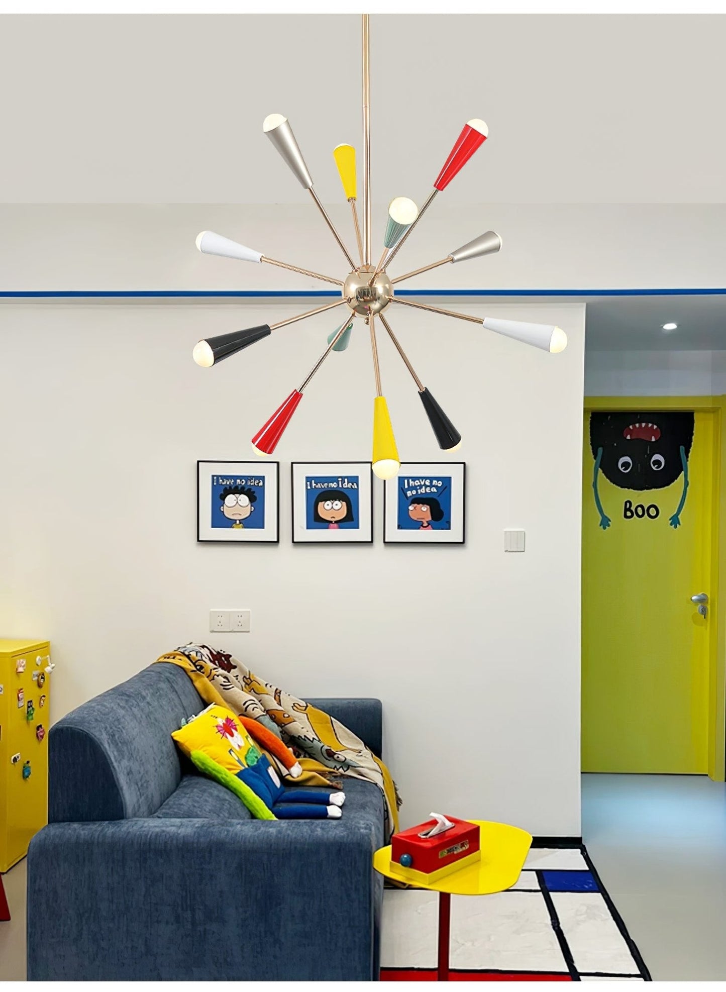Modern Firework Pop Chandelier - Adjustable Lighting & Unique Design