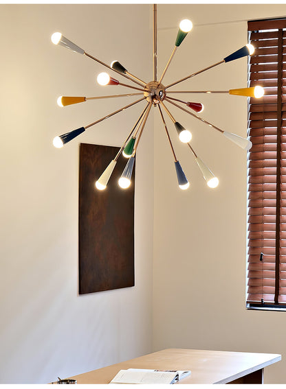 Modern Firework Pop Chandelier - Adjustable Lighting & Unique Design