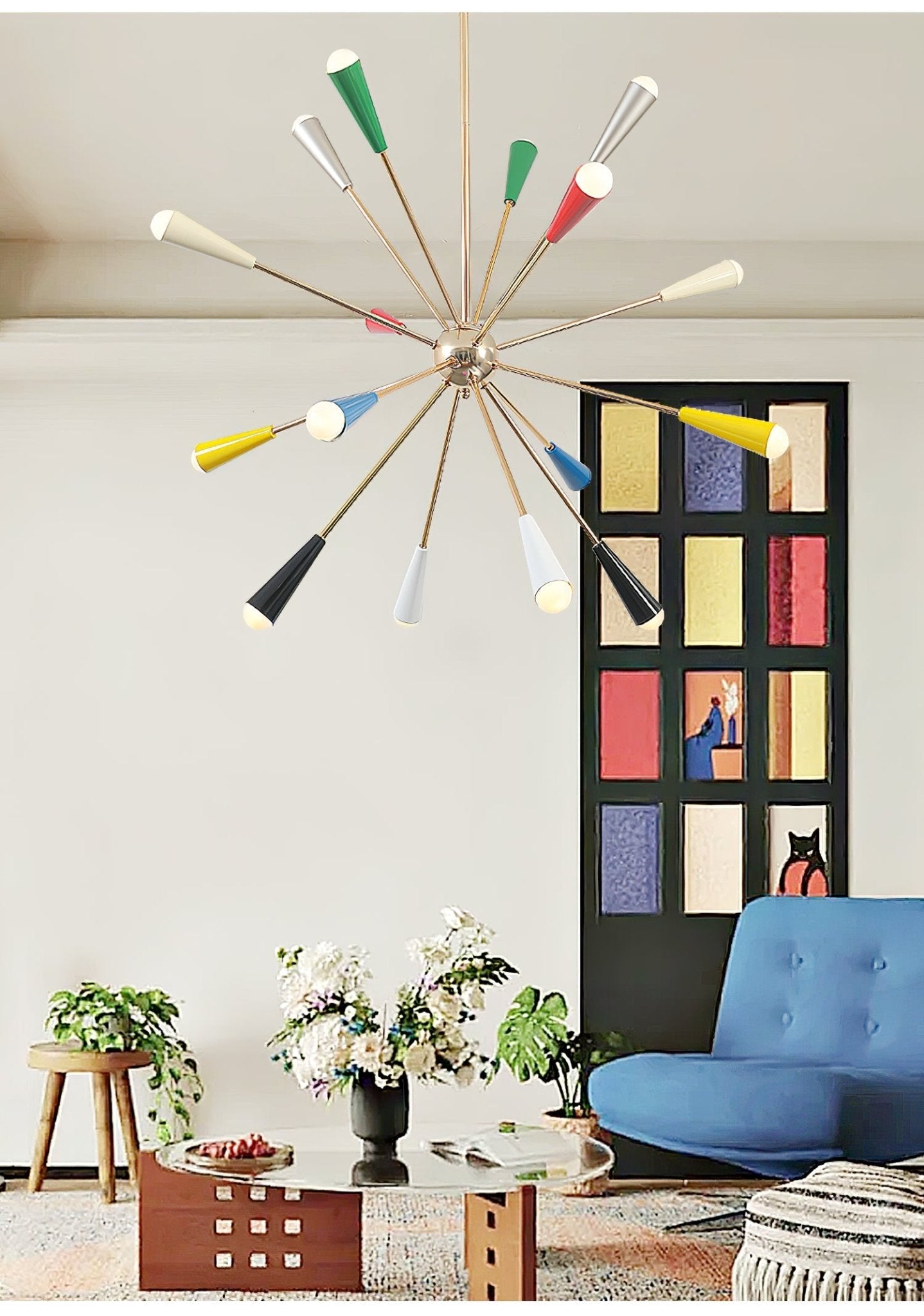 Modern Firework Pop Chandelier - Adjustable Lighting & Unique Design