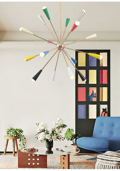 Modern Firework Pop Chandelier - Adjustable Lighting & Unique Design