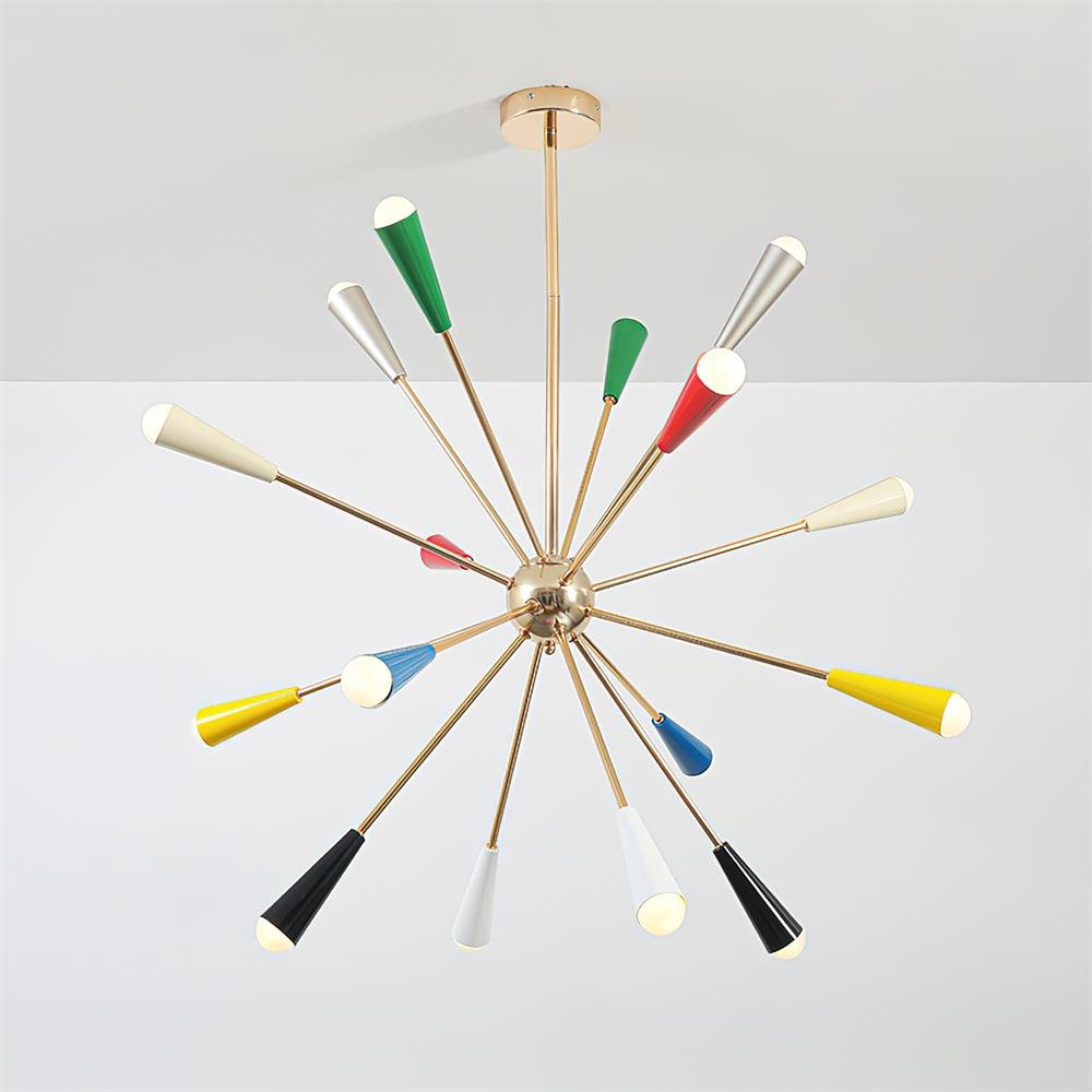 Modern Firework Pop Chandelier - Adjustable Lighting & Unique Design