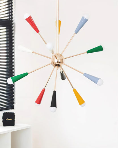Modern Firework Pop Chandelier - Adjustable Lighting & Unique Design