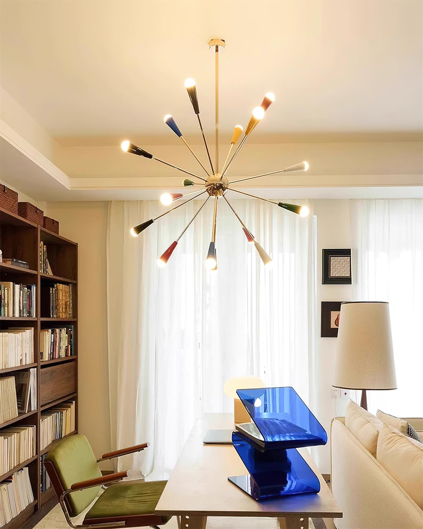 Modern Firework Pop Chandelier - Adjustable Lighting & Unique Design