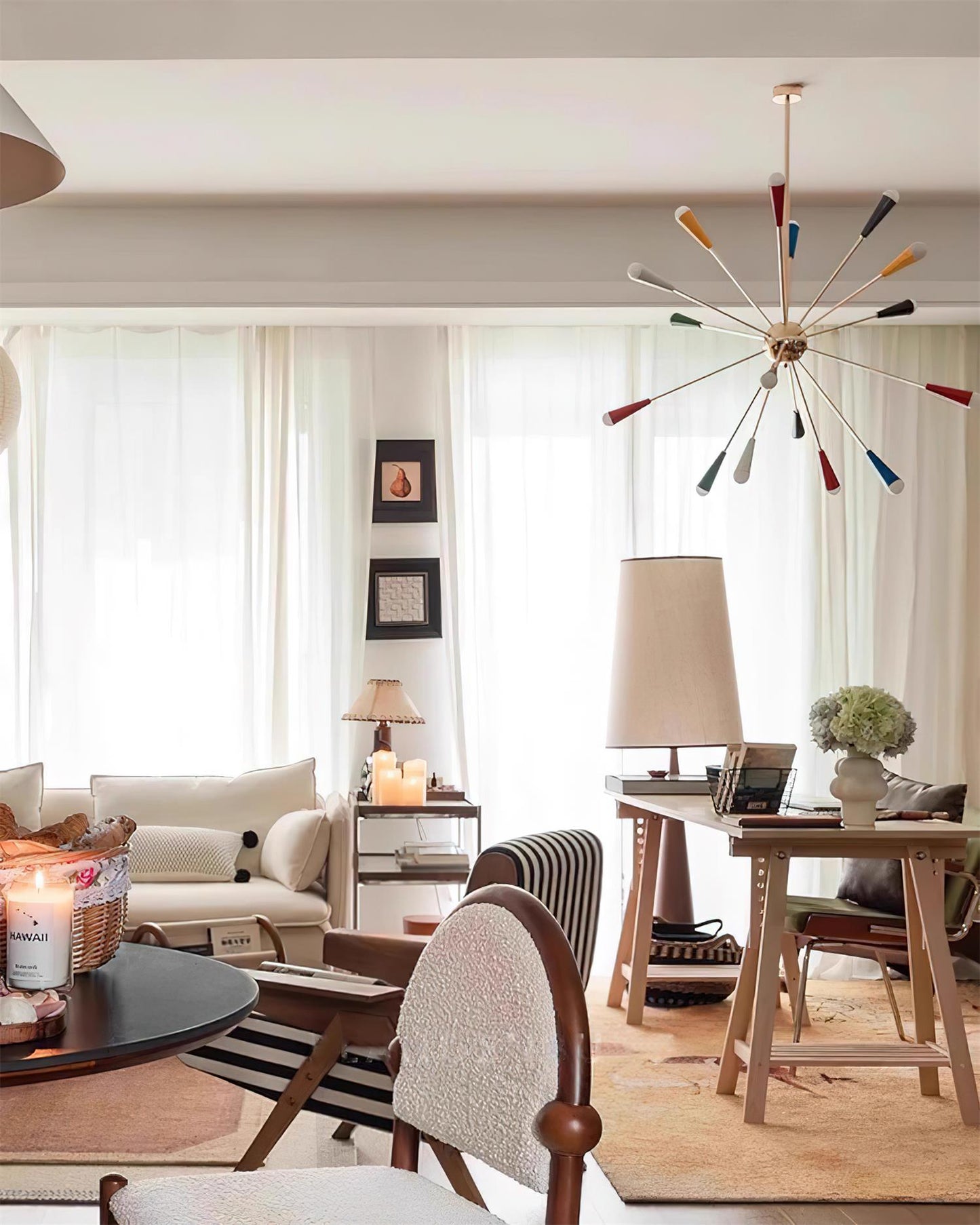 Modern Firework Pop Chandelier - Adjustable Lighting & Unique Design