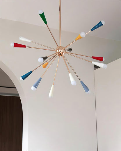 Modern Firework Pop Chandelier - Adjustable Lighting & Unique Design