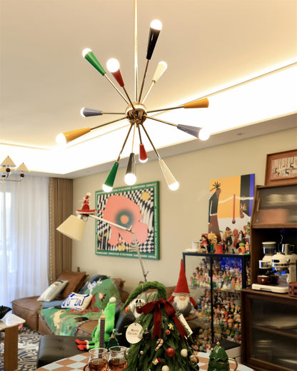 Modern Firework Pop Chandelier - Adjustable Lighting & Unique Design