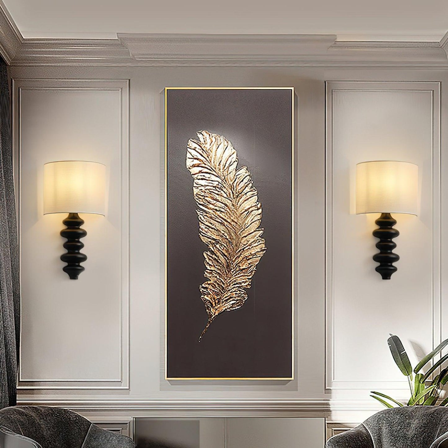 Fishbone Wall Sconce - Elegant Design with Adjustable Light Direction