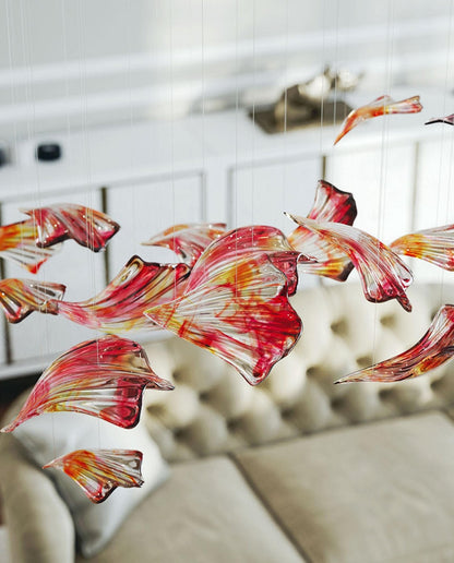 Elegant Flamenco Chandelier - Crystal Accents & Adjustable Height