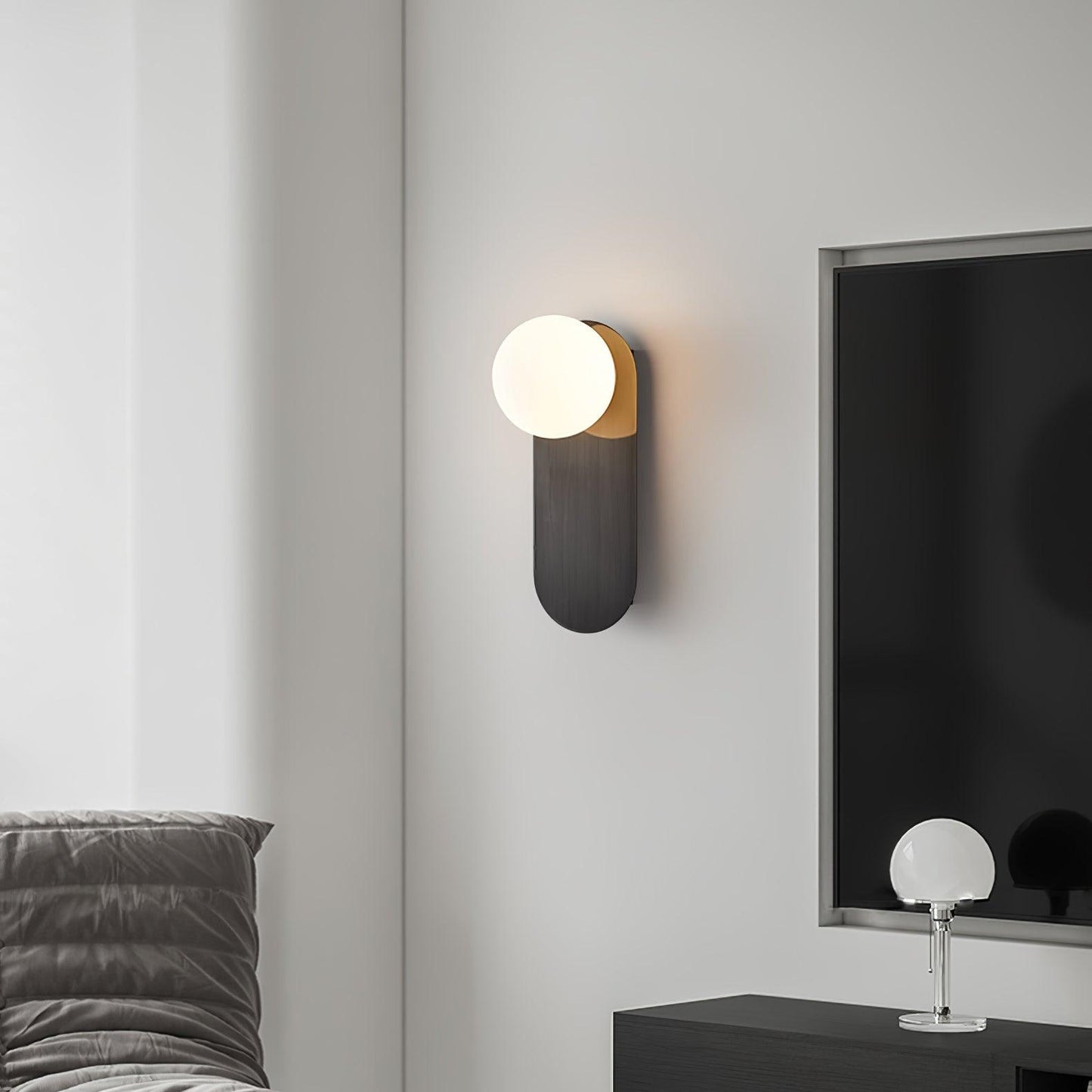 Elegant Flat Base Globe Sconce - Adjustable Lighting & Modern Design