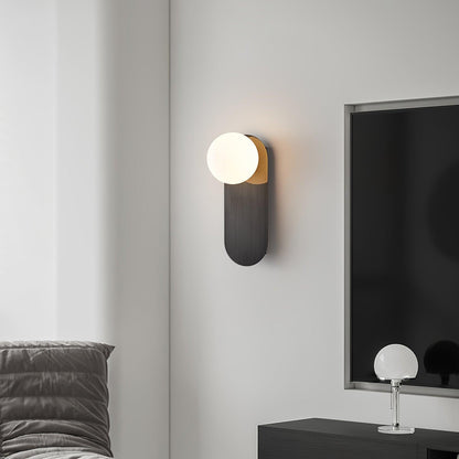 Elegant Flat Base Globe Sconce - Adjustable Lighting & Modern Design
