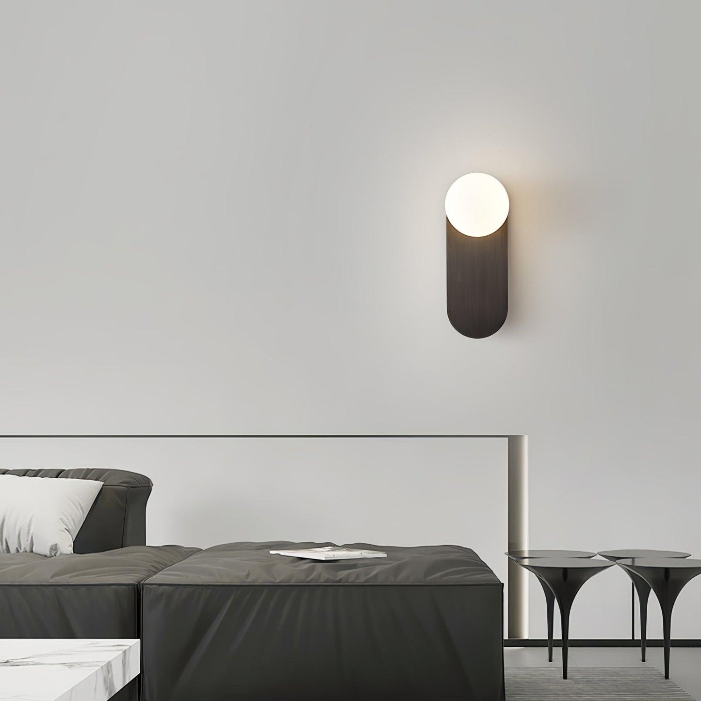 Elegant Flat Base Globe Sconce - Adjustable Lighting & Modern Design