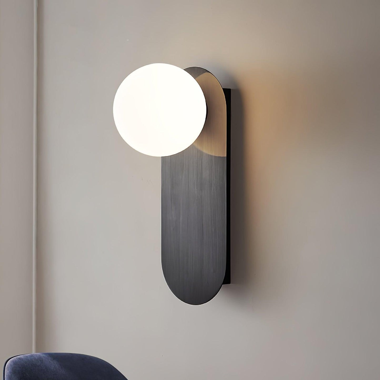 Elegant Flat Base Globe Sconce - Adjustable Lighting & Modern Design