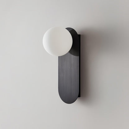 Elegant Flat Base Globe Sconce - Adjustable Lighting & Modern Design