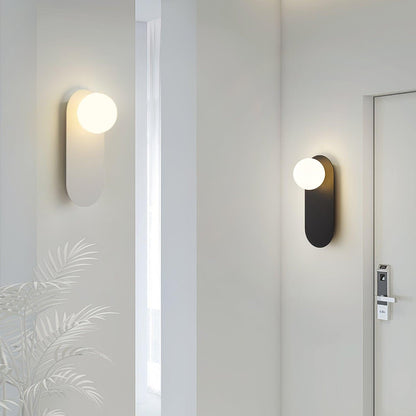 Elegant Flat Base Globe Sconce - Adjustable Lighting & Modern Design