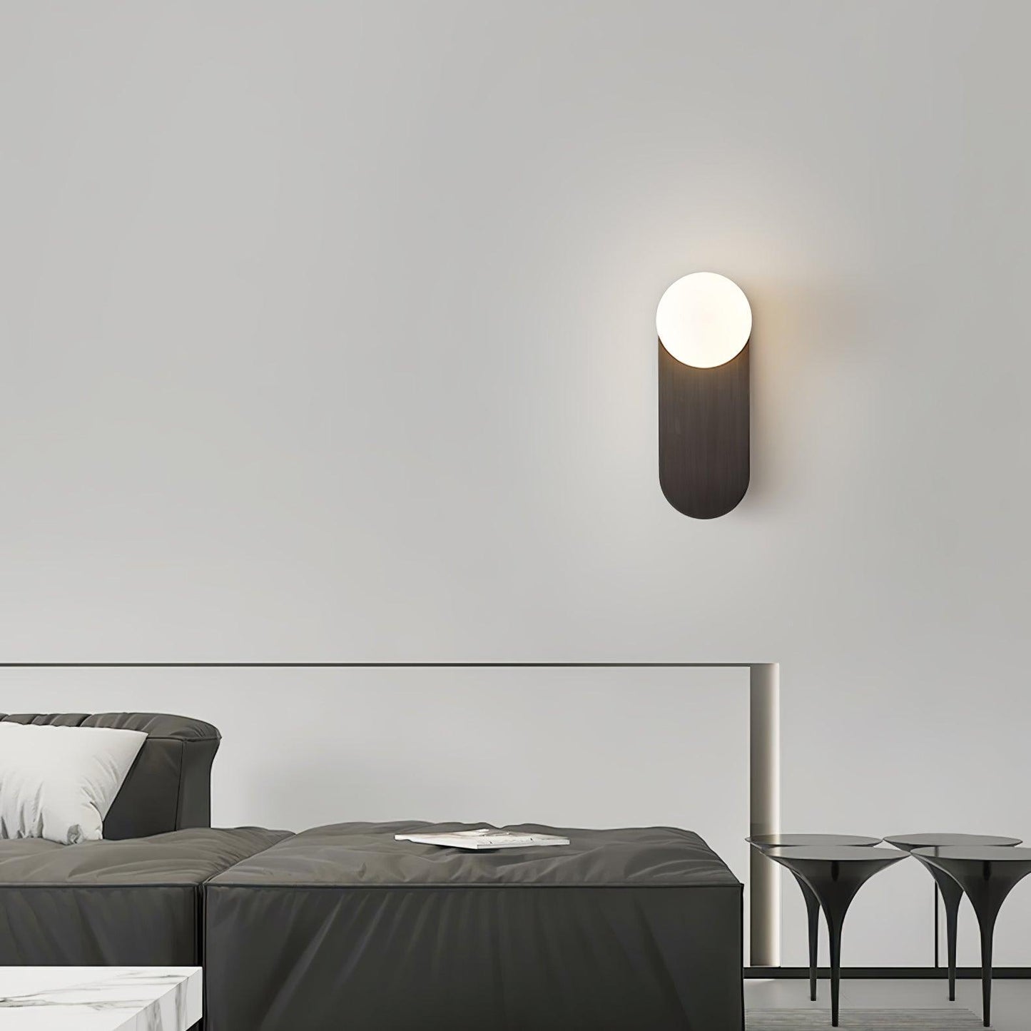Elegant Flat Base Globe Sconce - Adjustable Lighting & Modern Design