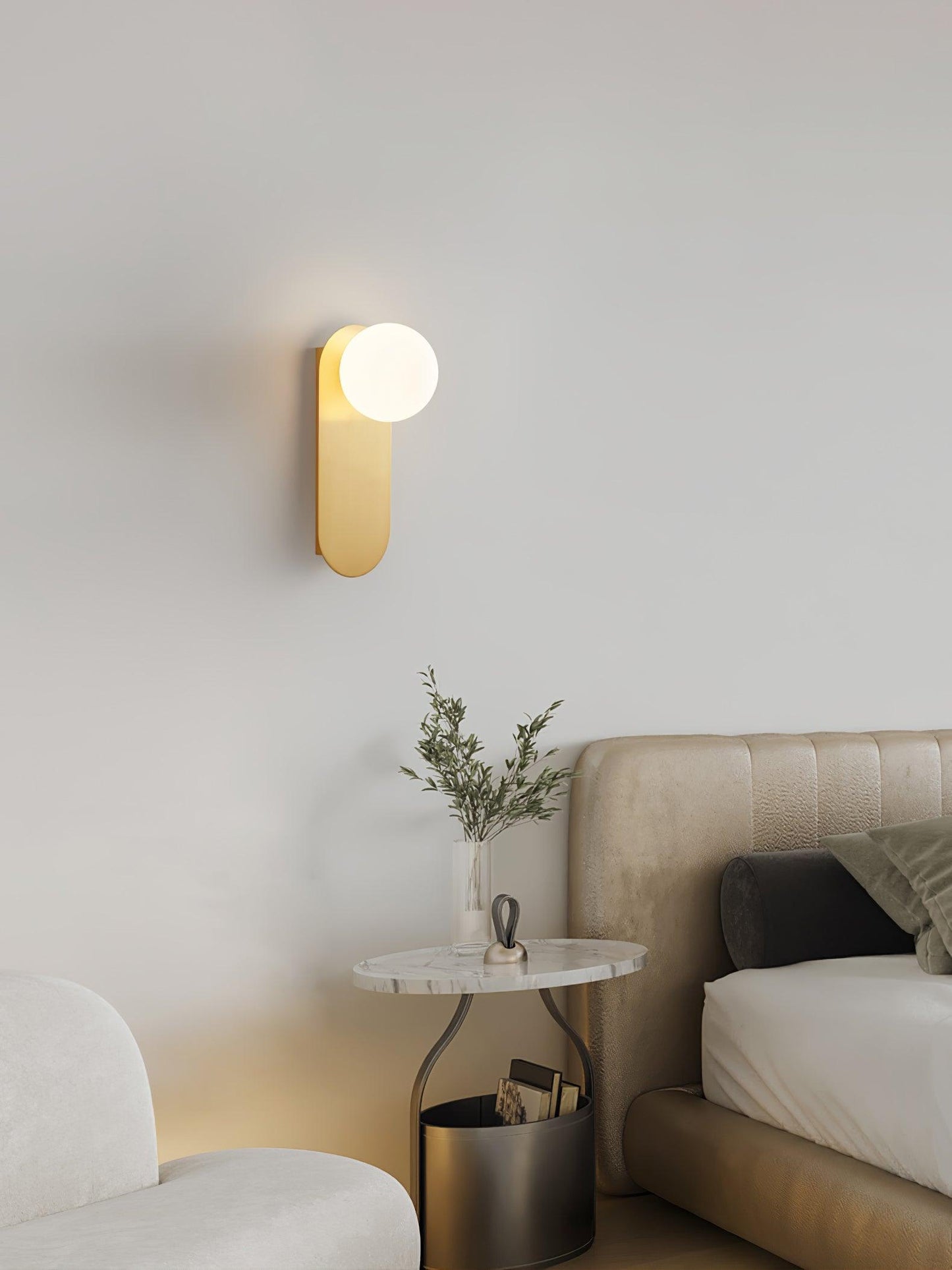 Elegant Flat Base Globe Sconce - Adjustable Lighting & Modern Design