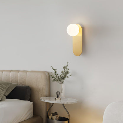 Elegant Flat Base Globe Sconce - Adjustable Lighting & Modern Design