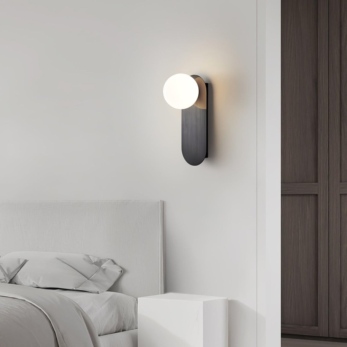 Elegant Flat Base Globe Sconce - Adjustable Lighting & Modern Design