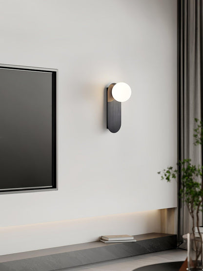 Elegant Flat Base Globe Sconce - Adjustable Lighting & Modern Design