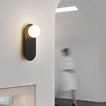 Elegant Flat Base Globe Sconce - Adjustable Lighting & Modern Design