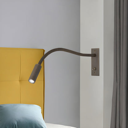 Adjustable Flexible Gooseneck Wall Lamp with USB Charging Port