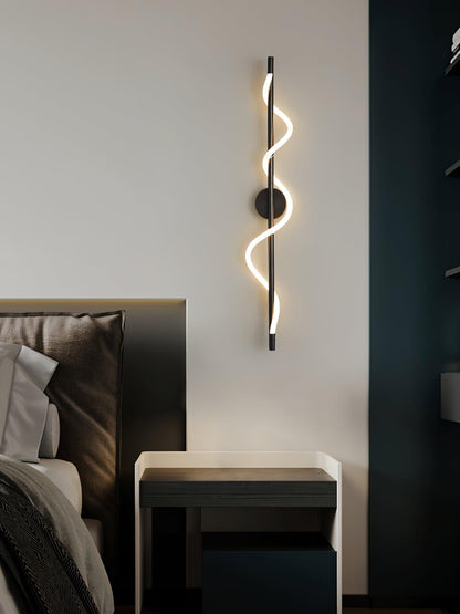 Adjustable Flexible Linear Wall Lamp with Dimmable LED and Modern Desi