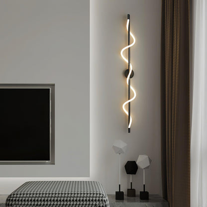 Adjustable Flexible Linear Wall Lamp with Dimmable LED and Modern Desi