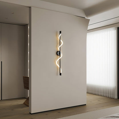 Adjustable Flexible Linear Wall Lamp with Dimmable LED and Modern Desi