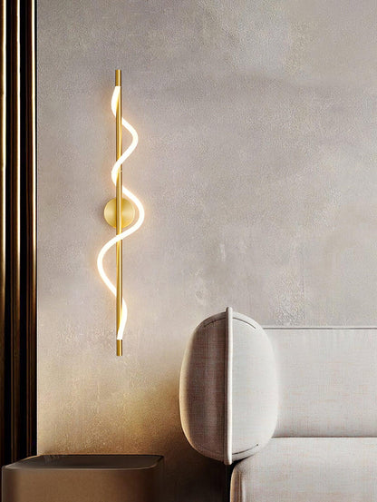 Adjustable Flexible Linear Wall Lamp with Dimmable LED and Modern Desi