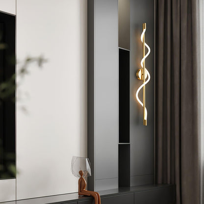 Adjustable Flexible Linear Wall Lamp with Dimmable LED and Modern Desi