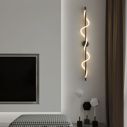Adjustable Flexible Linear Wall Lamp with Dimmable LED and Modern Desi
