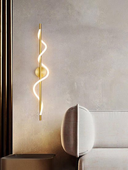 Adjustable Flexible Linear Wall Lamp with Dimmable LED and Modern Desi