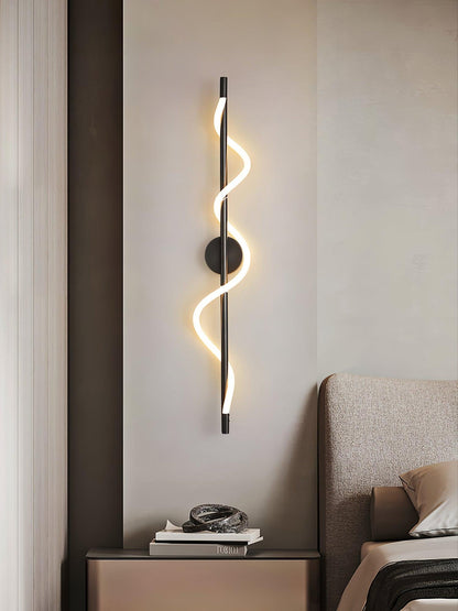 Adjustable Flexible Linear Wall Lamp with Dimmable LED and Modern Desi