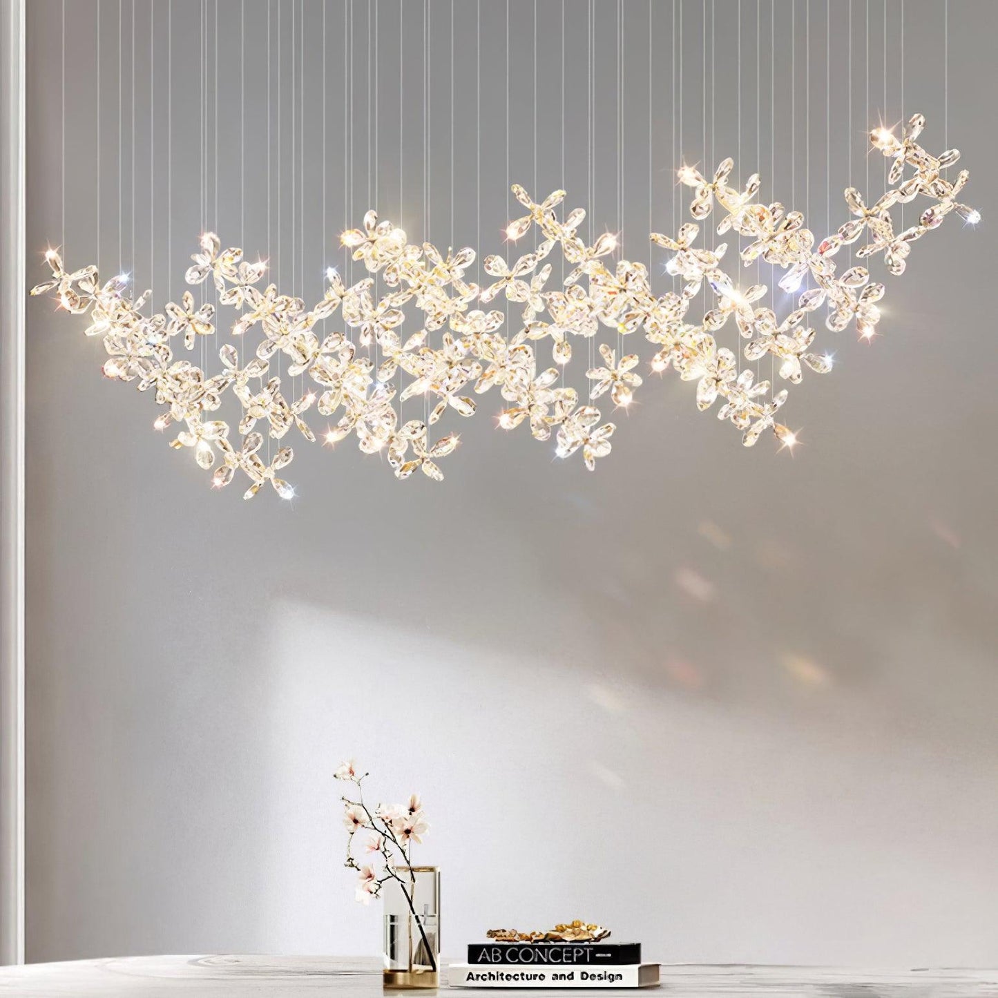 Elegant Floating Butterfly Chandelier with Adjustable Light and Remote