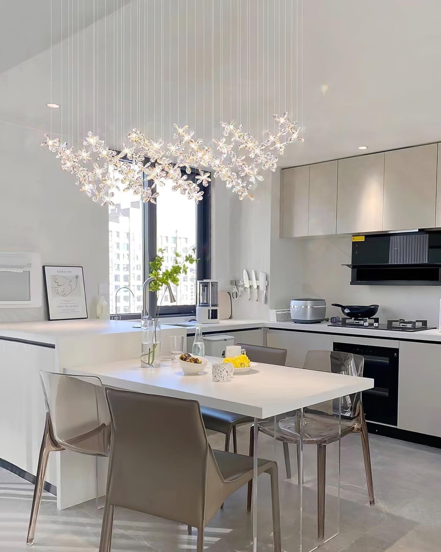 Elegant Floating Butterfly Chandelier with Adjustable Light and Remote