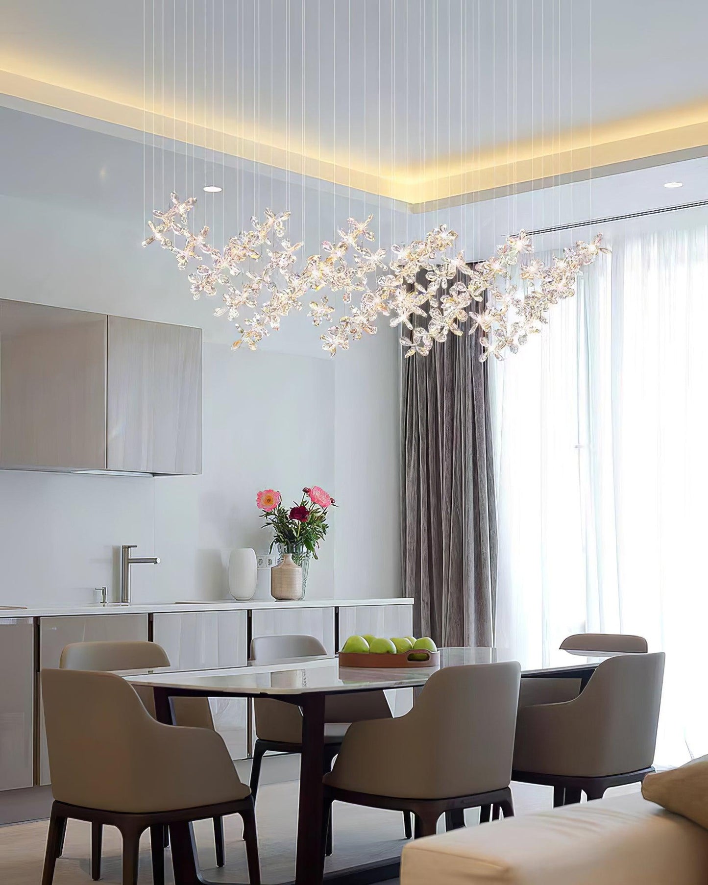 Elegant Floating Butterfly Chandelier with Adjustable Light and Remote