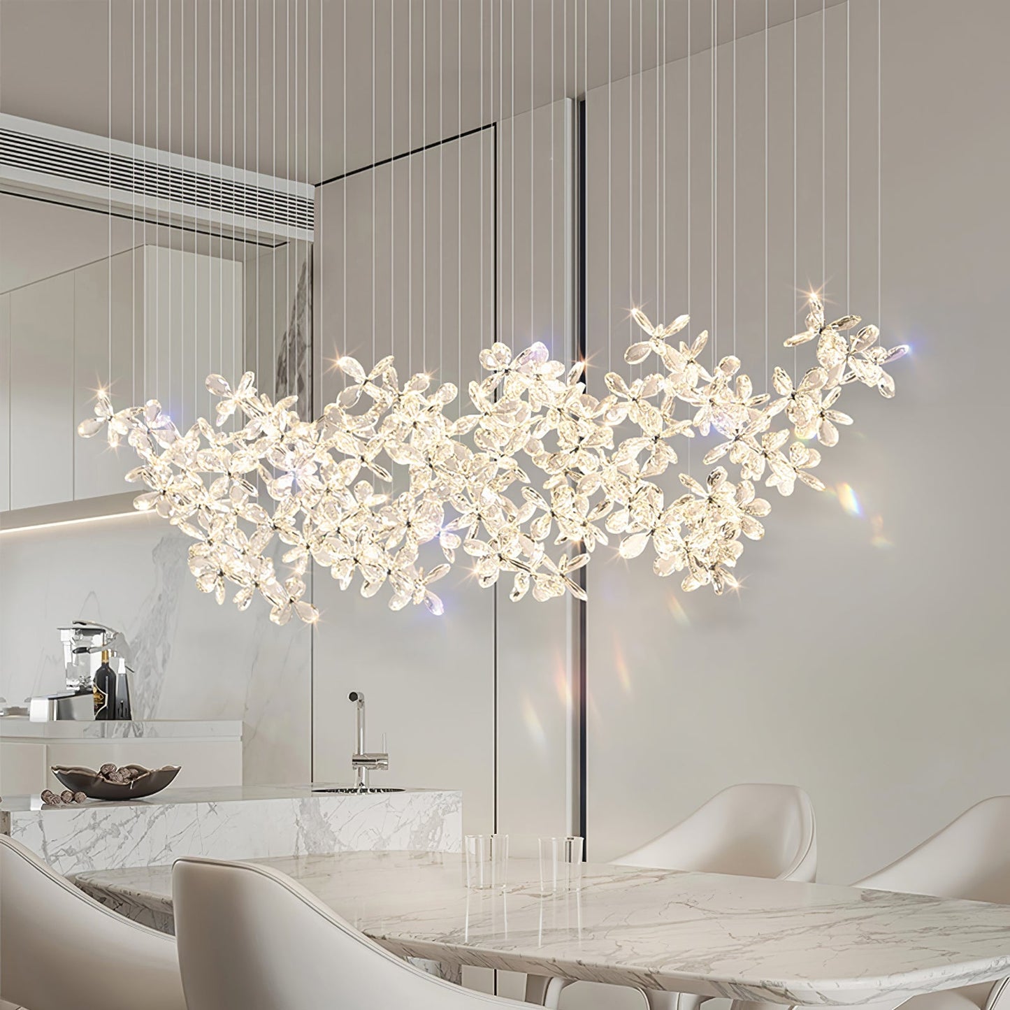 Elegant Floating Butterfly Chandelier with Adjustable Light and Remote